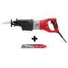 Milwaukee 15 Amp 1-1/4 in. Stroke Orbital SUPER SAWZALL Reciprocating Saw W/ Hard Case & Carbide SAWZALLÂ Blade