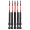 Milwaukee SHOCKWAVE Square #1 3.5 in. Impact Duty Steel Screwdriver Bit (5-Pack)