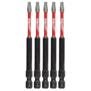 Milwaukee SHOCKWAVE Torx #15 3.5 in. Impact Duty Steel Screwdriver Bit (5-Pack)