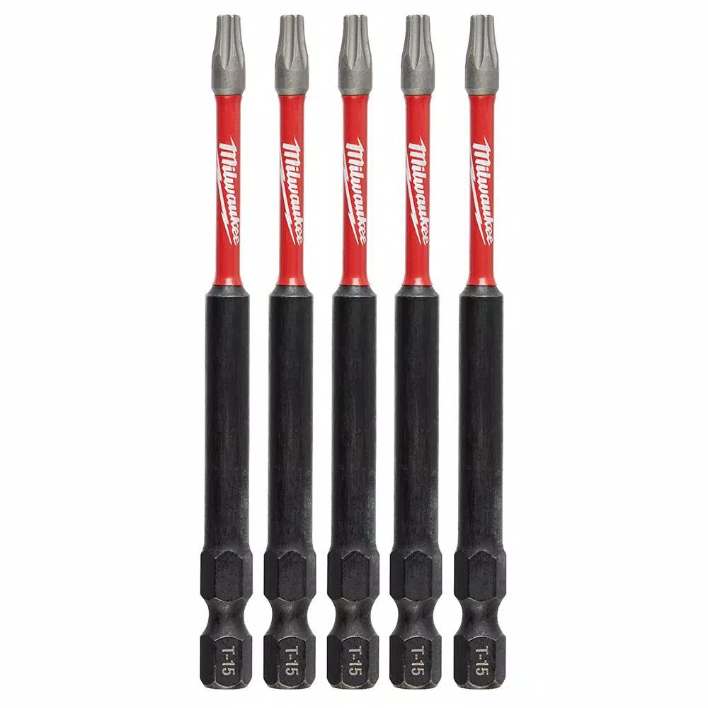 Milwaukee SHOCKWAVE Torx #15 3.5 in. Impact Duty Steel Screwdriver Bit (5-Pack)