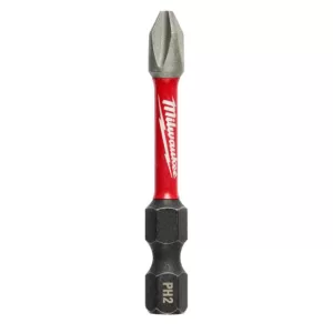 Milwaukee Shockwave #2 Philips 2 in. Impact Duty Steel Power Bit (5-Pack)