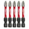 Milwaukee Shockwave #2 Philips 2 in. Impact Duty Steel Power Bit (5-Pack)