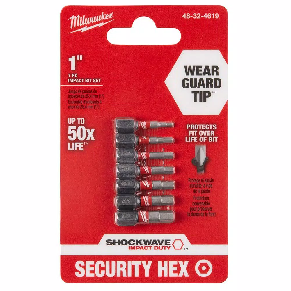 Milwaukee SHOCKWAVE IMPACT DUTY Hex Security Bit Set (7-Piece)