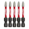 Milwaukee SHOCKWAVE Philips #1 2 in. Impact Duty Steel Screwdriver Bit (5-Pack)