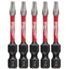 Milwaukee SHOCKWAVE Torx #15 2 in. Impact Duty Steel Screwdriver Bit (5-Pack)