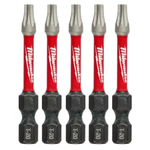 Milwaukee SHOCKWAVE Torx #20 2 in. Impact Duty Steel Screwdriver Bit (5-Pack)