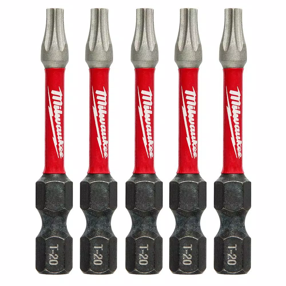 Milwaukee SHOCKWAVE Torx #20 2 in. Impact Duty Steel Screwdriver Bit (5-Pack)