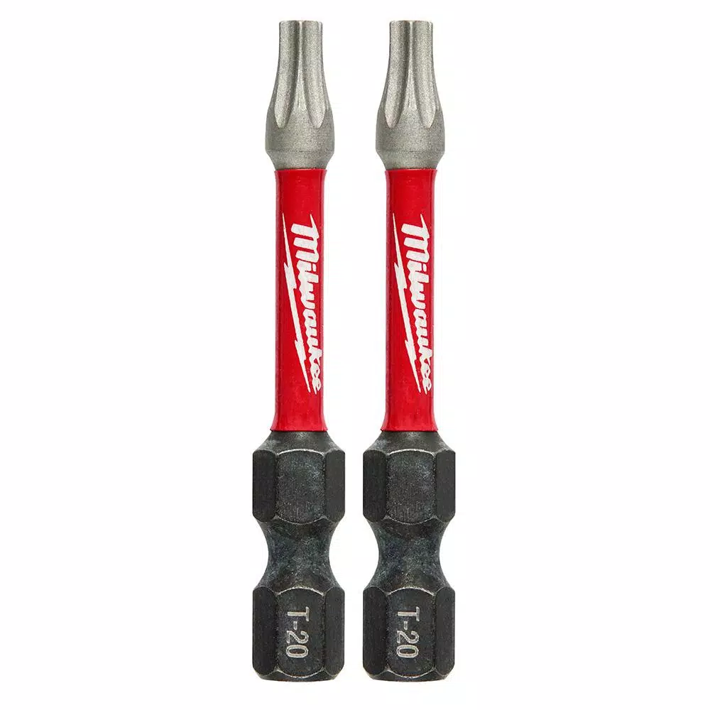Milwaukee T20 Torx 2 in. High Speed Steel Shockwave Power Bit (2-Piece)