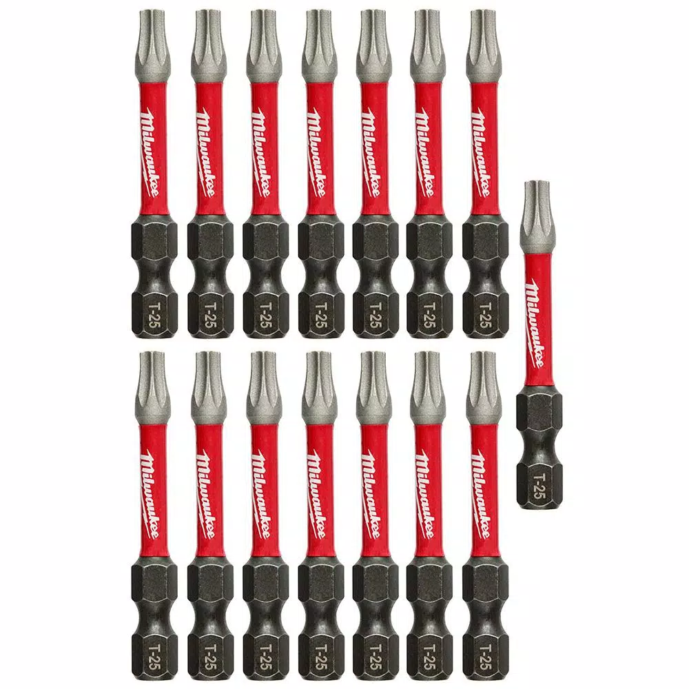 Milwaukee SHOCKWAVE Torx #25 2 in. Impact Duty Steel Screwdriver Bit (15-Pack)