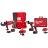 Milwaukee M18 18-Volt Lithium-Ion Cordless FORCE LOGIC 750 MCM Crimper Kit with EXACT #6 750 MCM Cu Dies and M18 FUEL Combo Kit