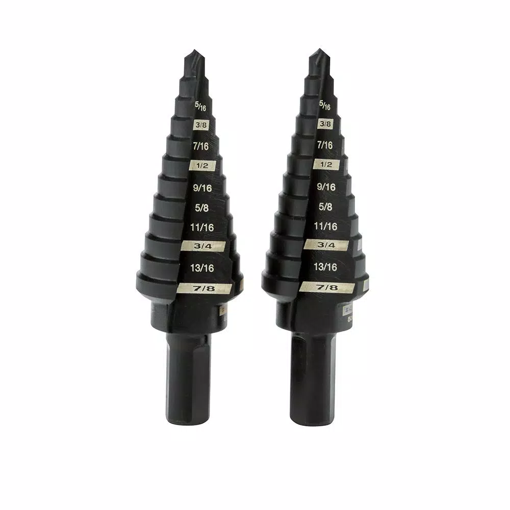 Milwaukee 3/16 in. - 7/8 in. x 1/16 in. #4 Step Drill Bit (2 Pack)