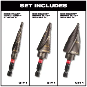 Milwaukee Titanium SHOCKWAVE Impact Duty Step Bit Kit with Titanium Drill Bit Set (26-Piece)