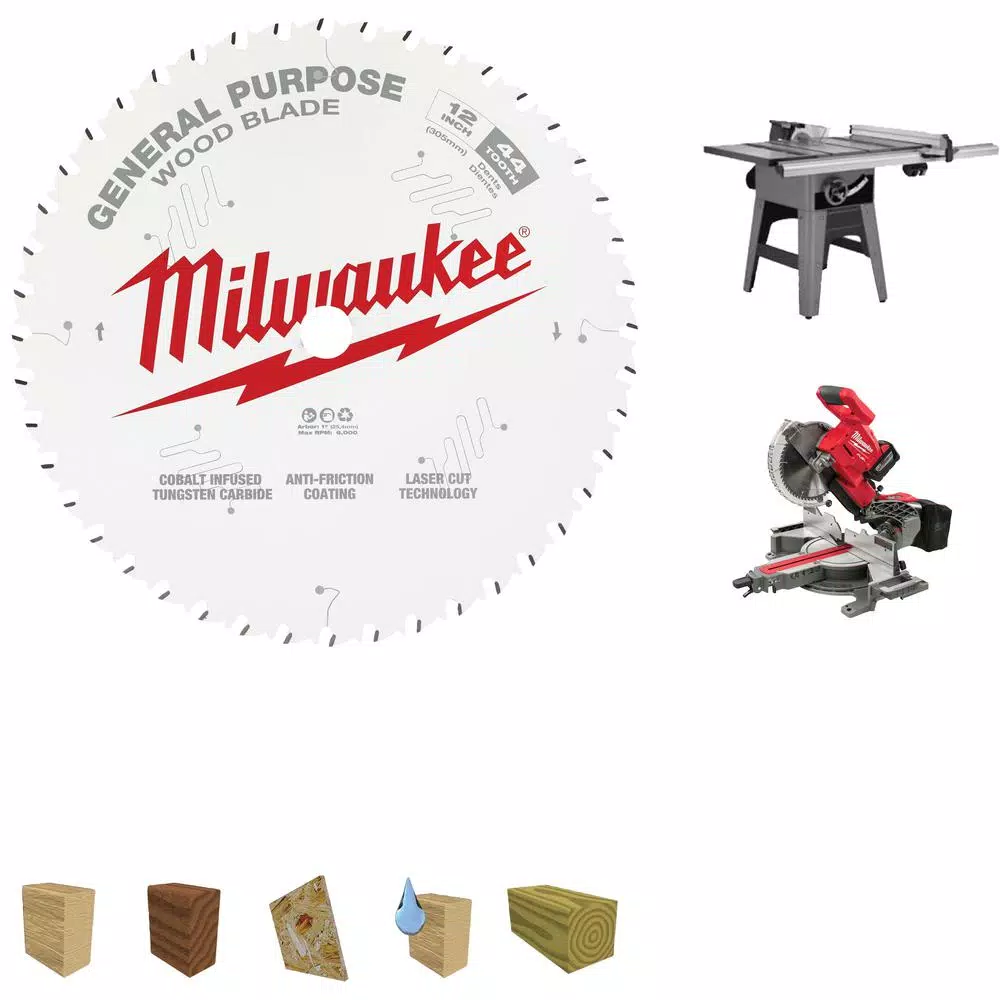 Milwaukee 12 in. x 44-Tooth General Purpose Circular Saw Blade