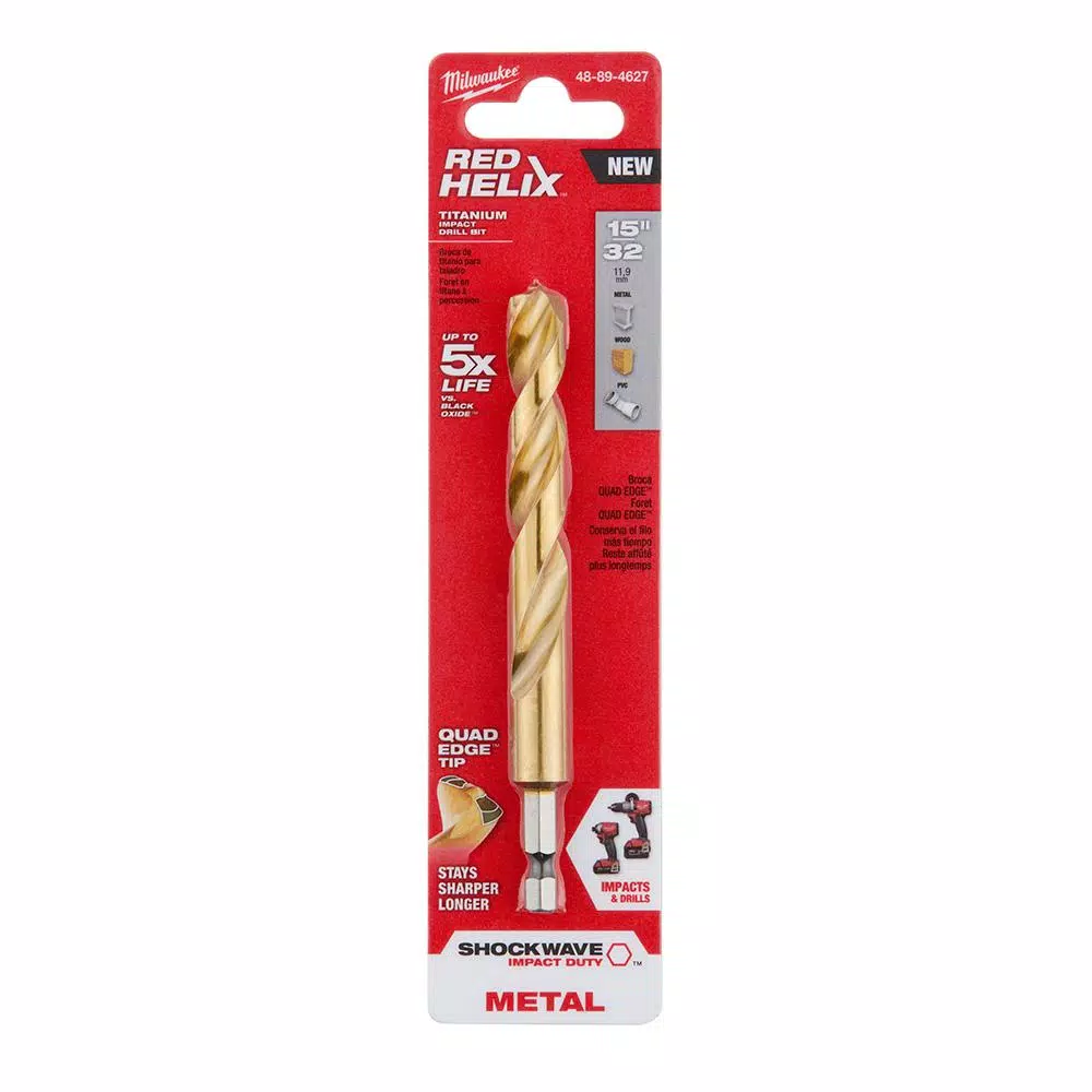 Milwaukee Shockwave 15/32 in. Titanium Drill Bit