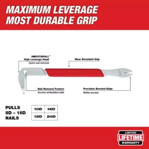 Milwaukee 12 in. Nail Puller with Dimpler