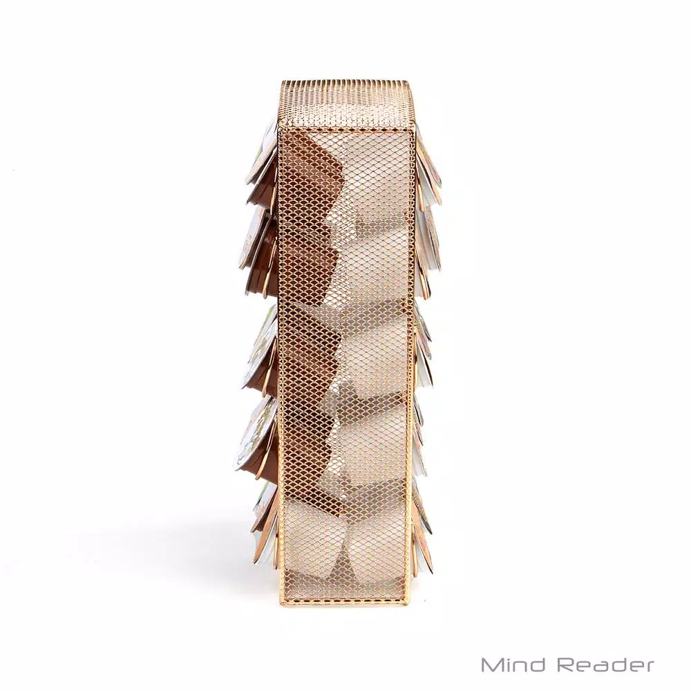 Mind Reader 30-Capacity Rose Gold Mesh K-Cup Storage Rack and Coffee Pod Carousel