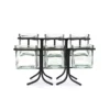Mind Reader 48 oz. 6-Compartment Black Metal Condiment Server Jar Stand, Garnish Station for Restaurant, Bars, Removable Jars
