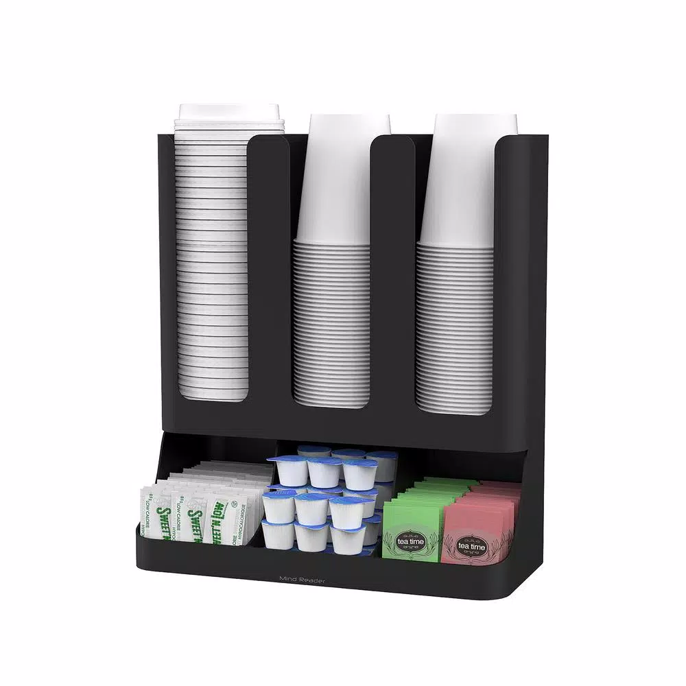 Mind Reader K-Cup Carousel and Coffee Black Capacity 30 Condiment/Cup Organizer