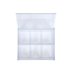 Mind Reader Acrylic Clear with Lid 6-Compartment Pantry Organizer For Kitchen Tea Bag Storage and Organizer Holder