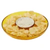 Mind Reader 13 in. x 2.25 in. Yellow Acrylic Chip & Dip Bowl, Acrylic Tinted Snack Bowl, Kitchen, Countertop Bowl