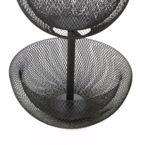 Mind Reader Black 2-Tier Mesh Decorative Fruit Bowl