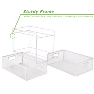 Mind Reader 12.25 in. H x 8.25 in. W x 12.38 in. L Modern White Metal Flatware Organizer, Utensil Caddy