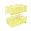 Mind Reader 12.25 in. H x 8.25 in. W x 12.38 in. L Modern Yellow Metal Flatware Organizer, Utensil Caddy