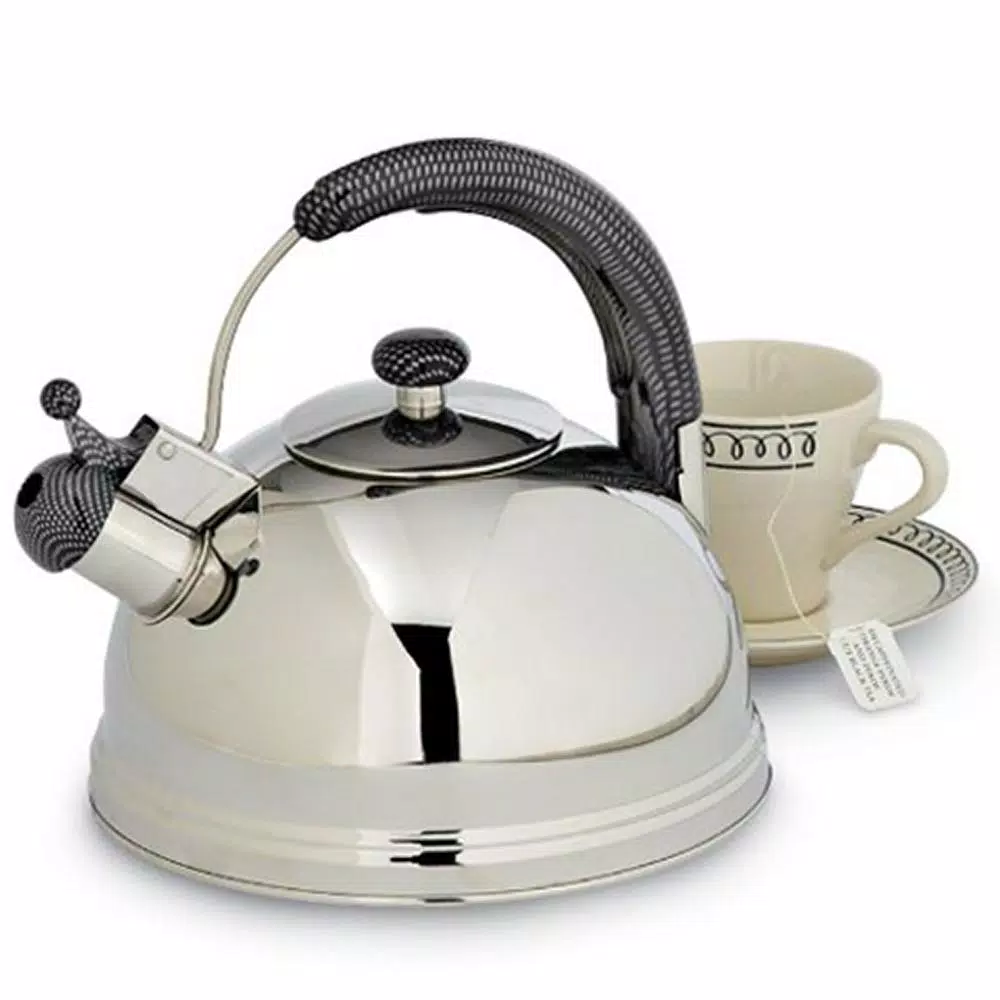 Creative Home Cobra 10.8-Cup Stainless Steel with Whistle Stovetop Tea Kettle