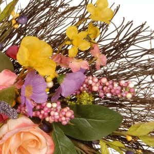 National Tree Company 24 in. Spring Wildflower Wreath