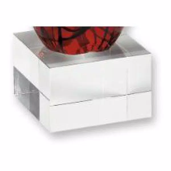 Badash Crystal Rainbow Murano Style Art Glass Note Abstract Centerpiece on Crystal Base 11 in. Tall