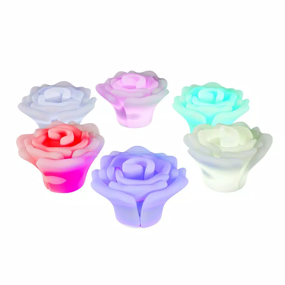 Lavish Home 6-Piece Rose-shaped Flameless LED Light Set