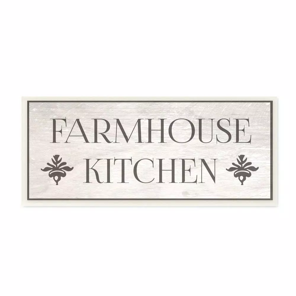 Stupell Industries 7 in. x 17 in. "Farmhouse Kitchen Typography" by Daphne Polselli Printed Wood Wall Art
