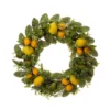 Glitzhome 22 in. D Artificial Greenery Lemon Wreath
