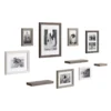 Kate and Laurel Bordeaux Multi/Gray with Shelves Picture Frames (Set of 10)