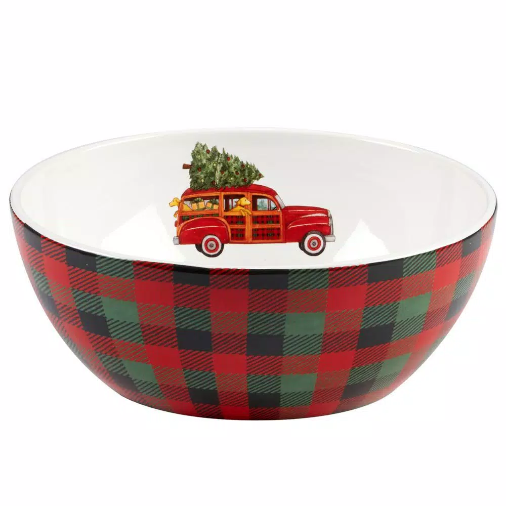 Certified International Home For Christmas Serving Bowl
