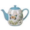 Certified International Nature Garden 40 oz. 4-Cup Multicolored Teapot