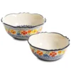 Gibson Home Luxembourg 8 in. and 10 in. 32 fl. oz. and 64 fl. oz. Multicolored Stoneware Serving Bowls (Set of 2)