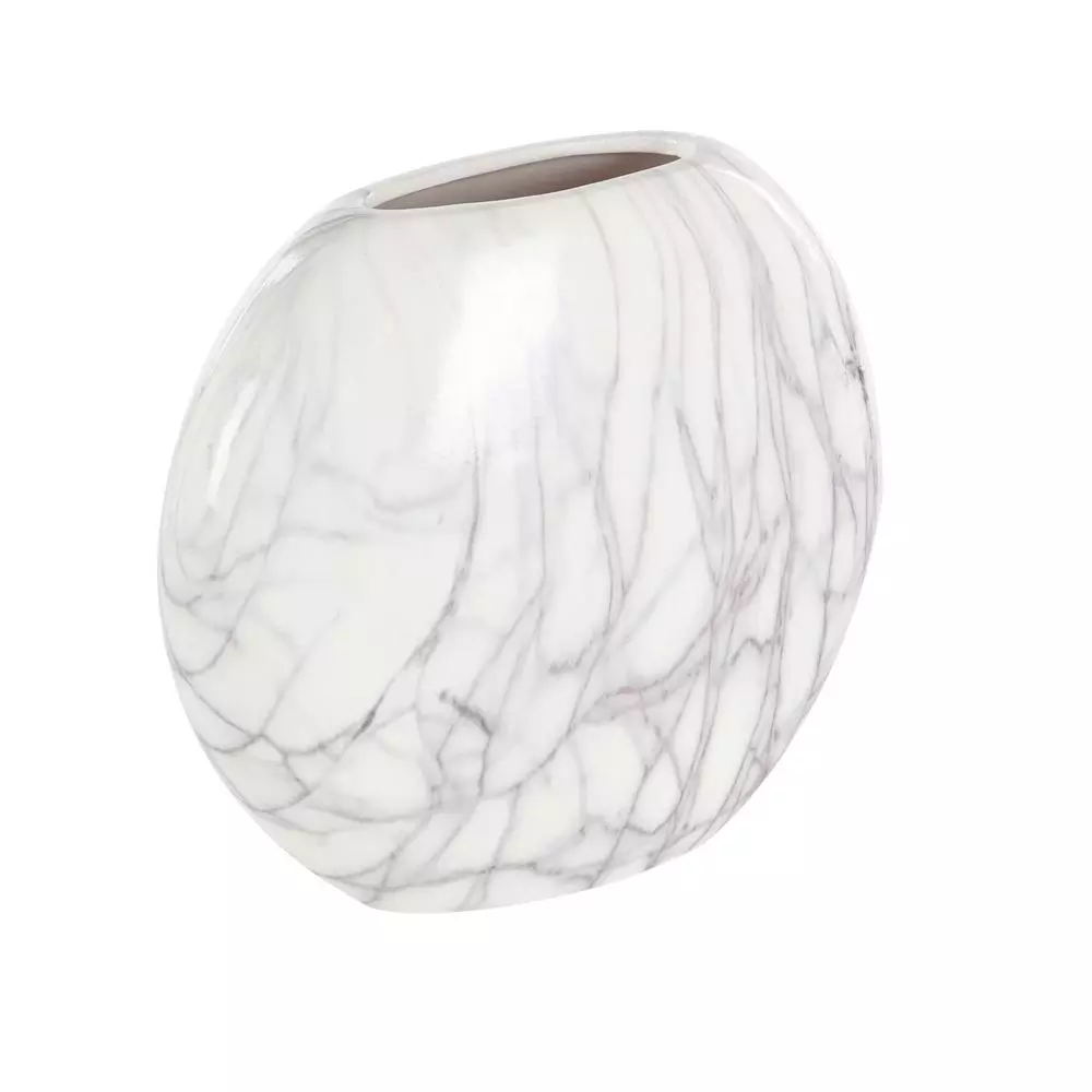 LITTON LANE 8 in. Gray Ceramic Decorative Vase (Set of 3)