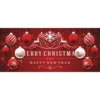 My Door Decor 7 ft. x 16 ft. Red Ornaments in Snow Christmas Garage Door Decor Mural for Double Car Garage