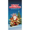 My Door Decor 36 in. x 80 in. Santa's Take off-Christmas Front Door Decor Mural