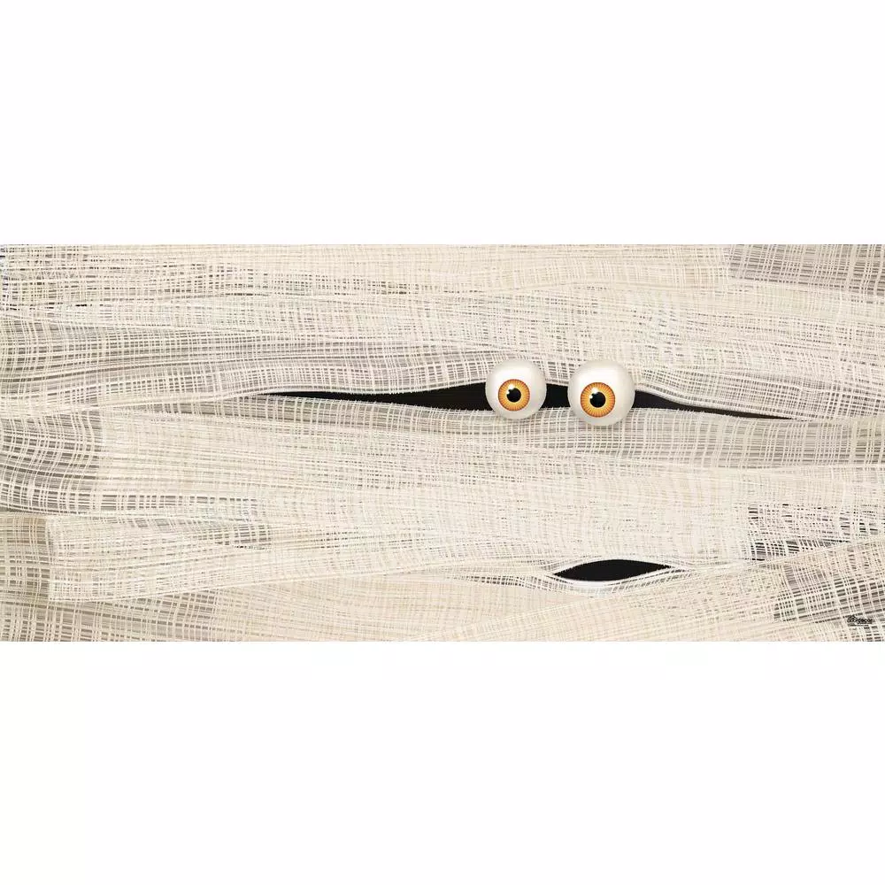 My Door Decor 7 ft. x 16 ft. Halloween Mummy Face Garage Door Decor Mural for Double Car Garage Car Garage