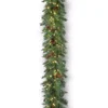 National Tree Company 9 ft. Garwood Spruce Artificial Christmas Garland with Warm White LED Lights