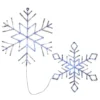 National Tree Company 20 in. and 24 in. Ice Crystal Snowflake with White LED Light (Set of 2)