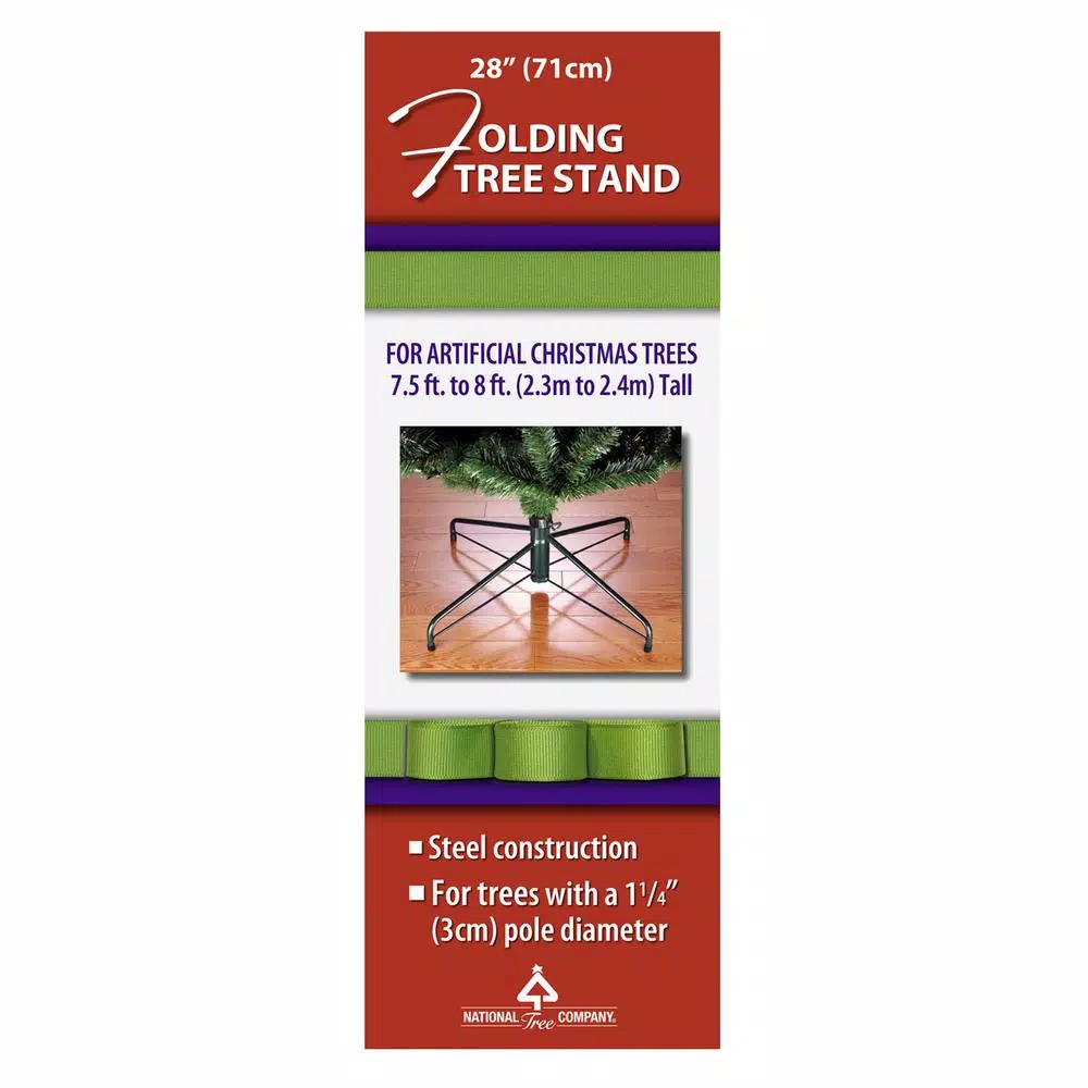 National Tree Company 28 in. Metal Folding Tree Stand