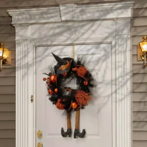 National Tree Company 24 in. Halloween Witch Wreath