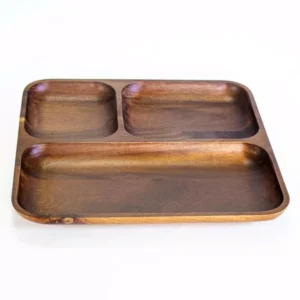 BergHOFF Acacia 10 in. x 10 in. x 1 in. Brown Wooden Tray