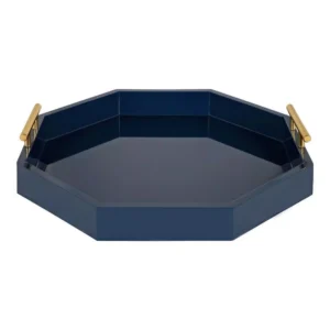 Kate and Laurel Lipton 18 in. x 3 in. x 18 in. Navy Blue Decorative Wall Shelf