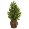 Nearly Natural Indoor 40-In. Olive Cone Topiary Artificial Tree in Decorative Planter