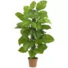 Nearly Natural Real Touch 52 in. H Green Large Leaf Philodendron Silk Plant