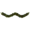 Nearly Natural 9 ft. Battery Operated Pre-lit Mixed Pine Artificial Christmas Garland with 50 Clear LED Lights, Berries and Pinecones